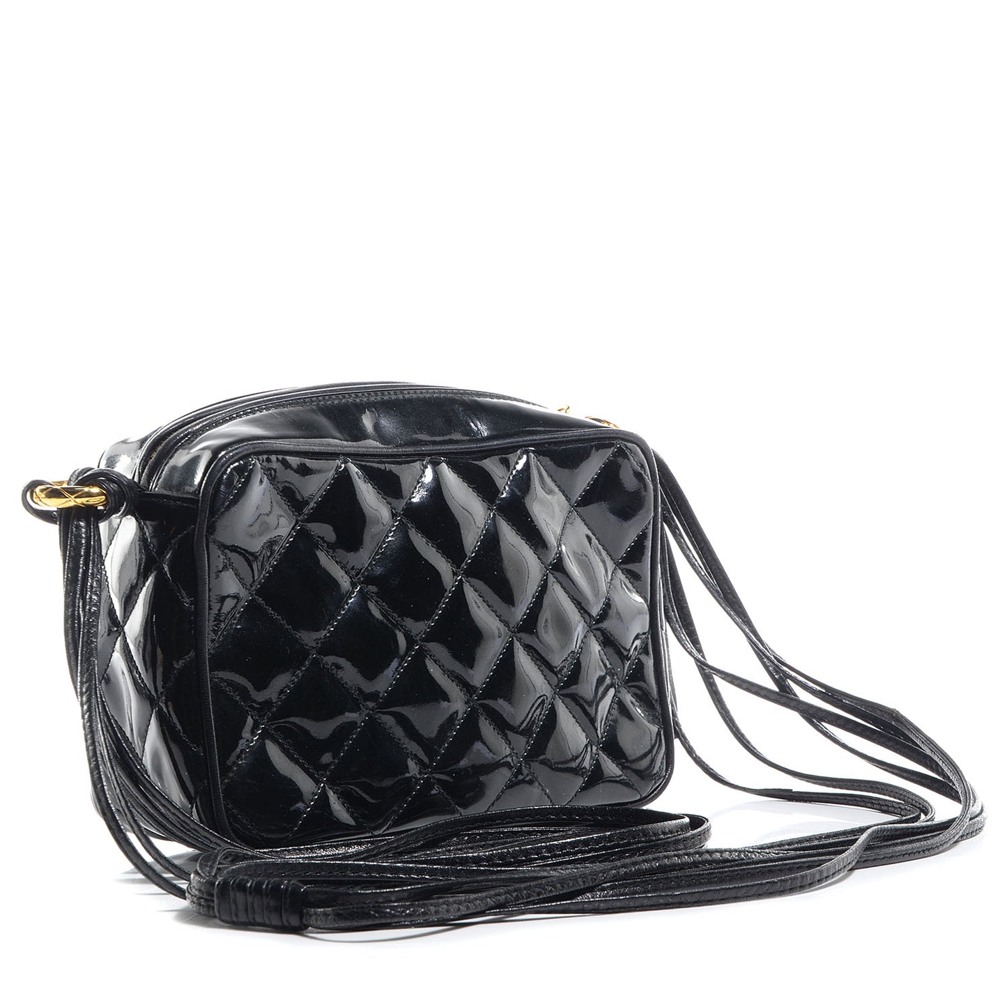 Patent Quilted Camera Case Black