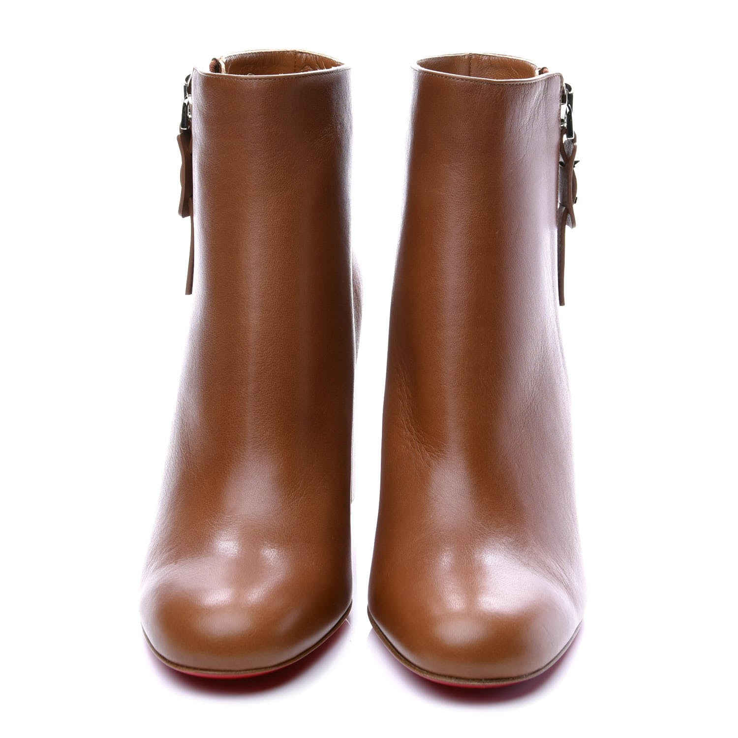 Christian Louboutin Calfskin Ziptotal 85 Ankle Boots 39.5 Cuoio 2 of 10