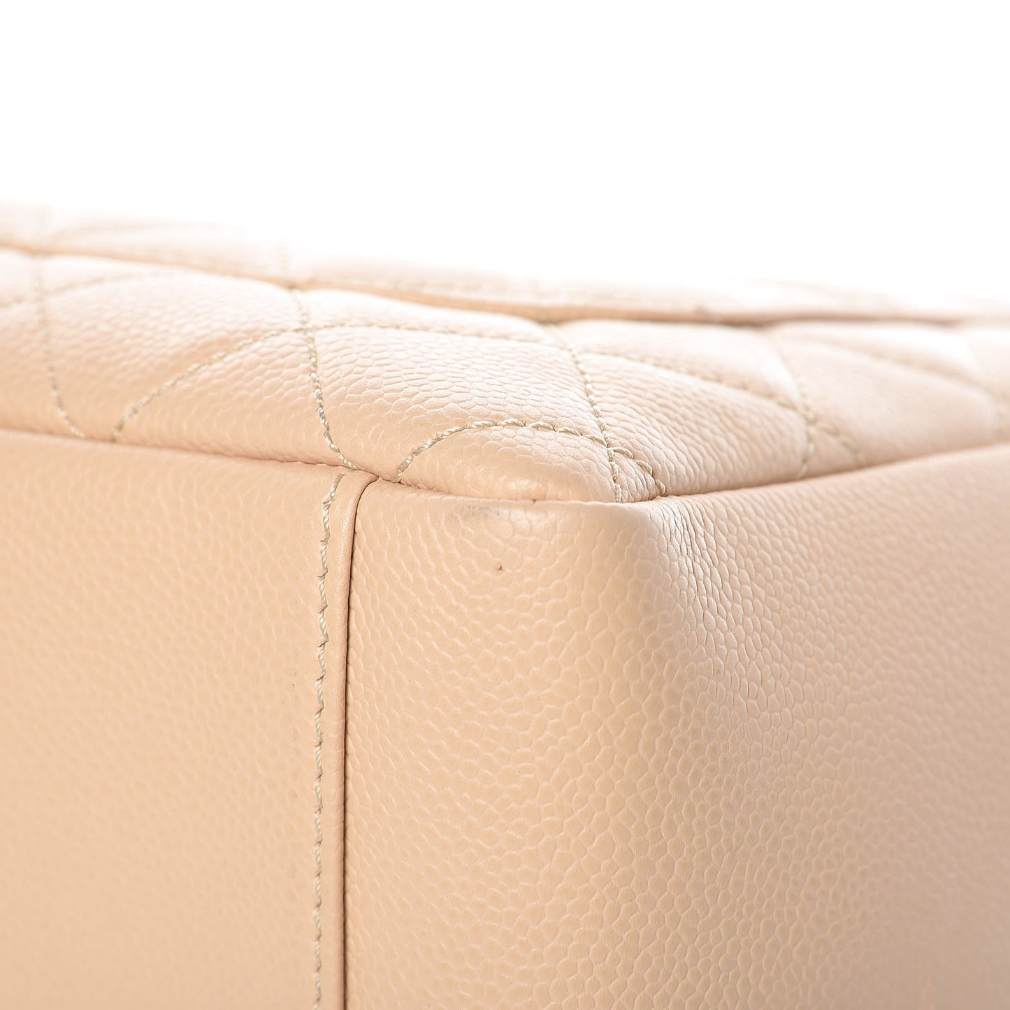 Caviar Quilted Grand Shopping Tote GST Beige Clair
