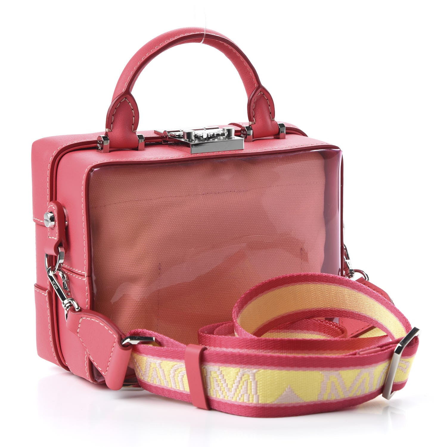 MCM Transparent Small E/W Soft Berlin Crossbody Hologram Teaberry 3 of 10