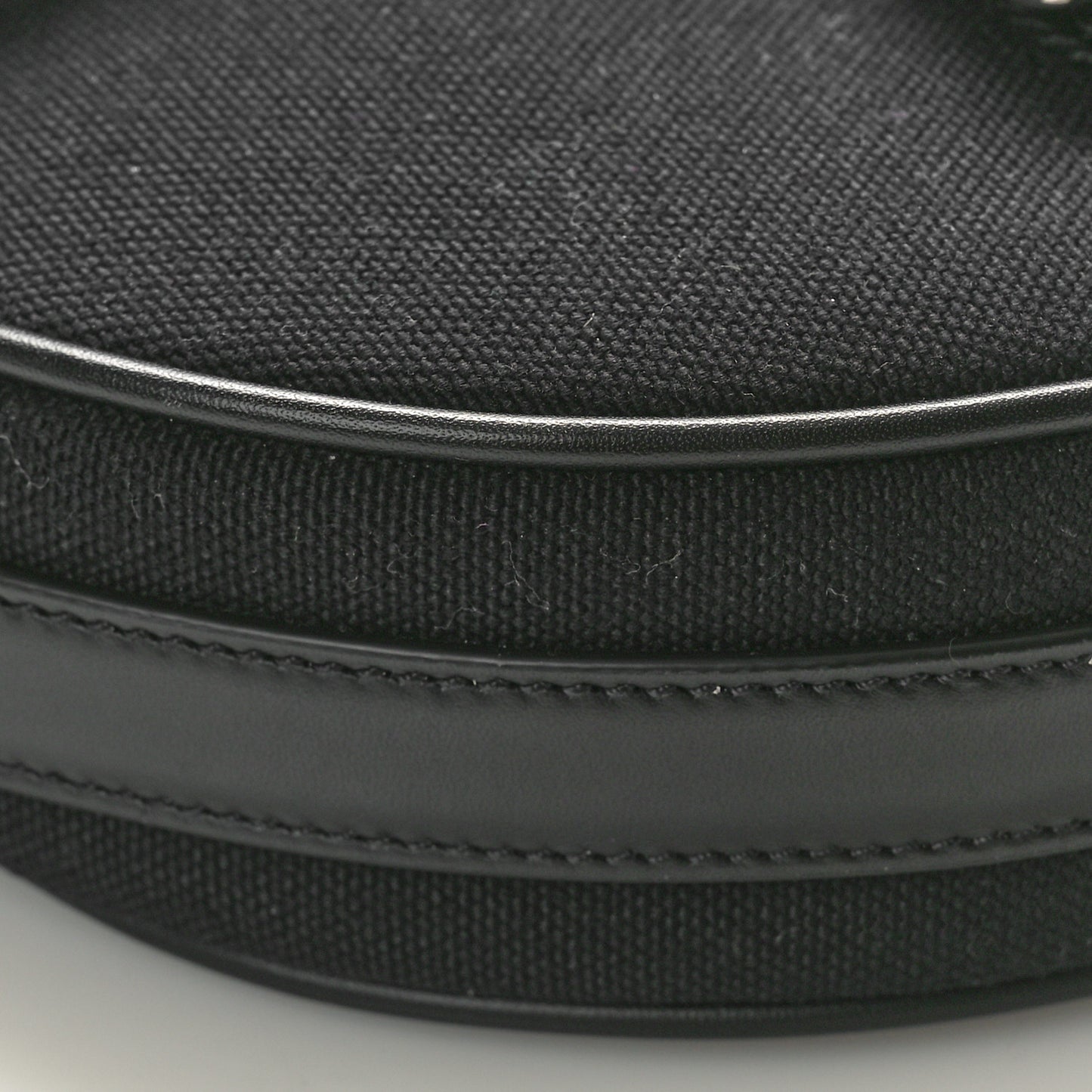 Calfskin Canvas Never Still Crossbody Flap Bag Black