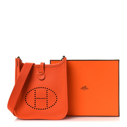 Hermes Taurillon Clemence Evelyne TPM Orange 12 of 12