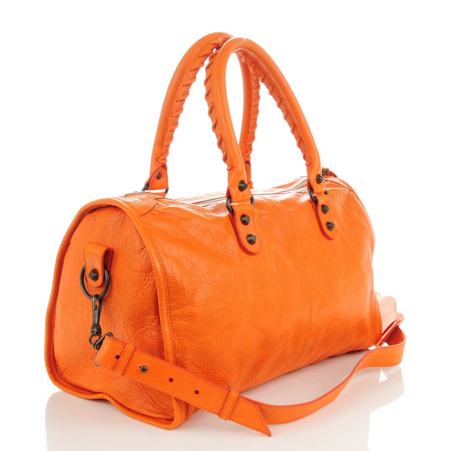 Balenciaga Agneau Classic Hardware Maxi Twiggy Tangerine 3 of 7