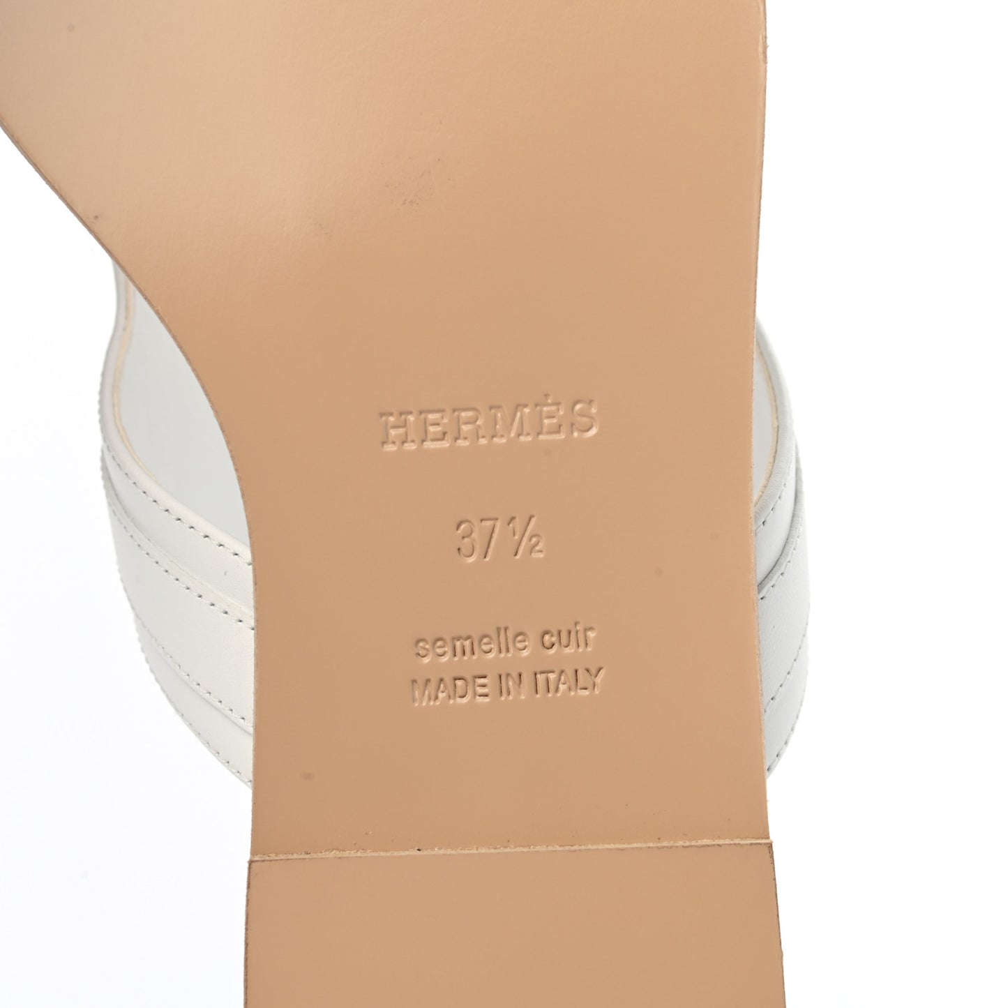 Calfskin Womens Elixir Sandals 37.5 White