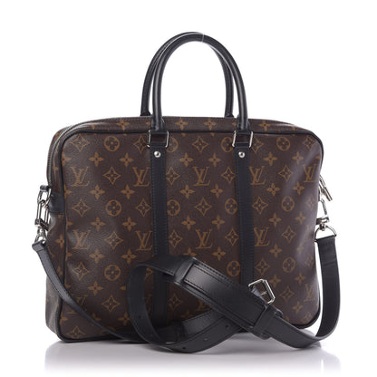 Louis Vuitton Monogram Macassar Porte-Documents Voyage PM 4 of 9