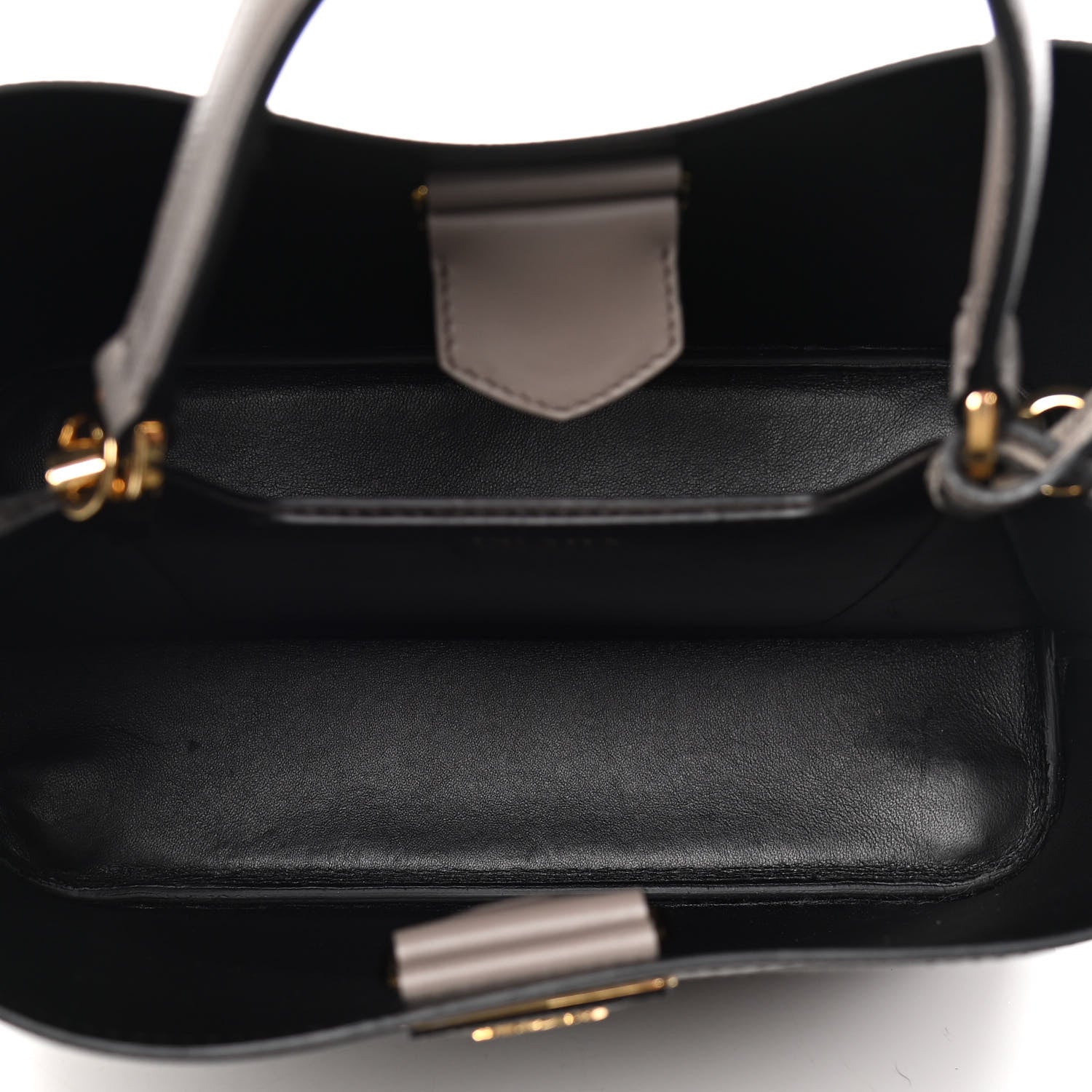 Prada Saffiano Cuir Medium Panier Bucket Bag Argilla Black 6 of 9