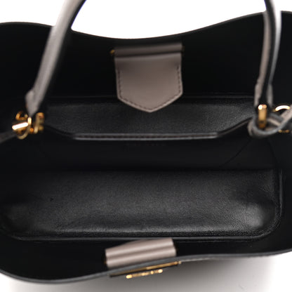 Prada Saffiano Cuir Medium Panier Bucket Bag Argilla Black 6 of 9