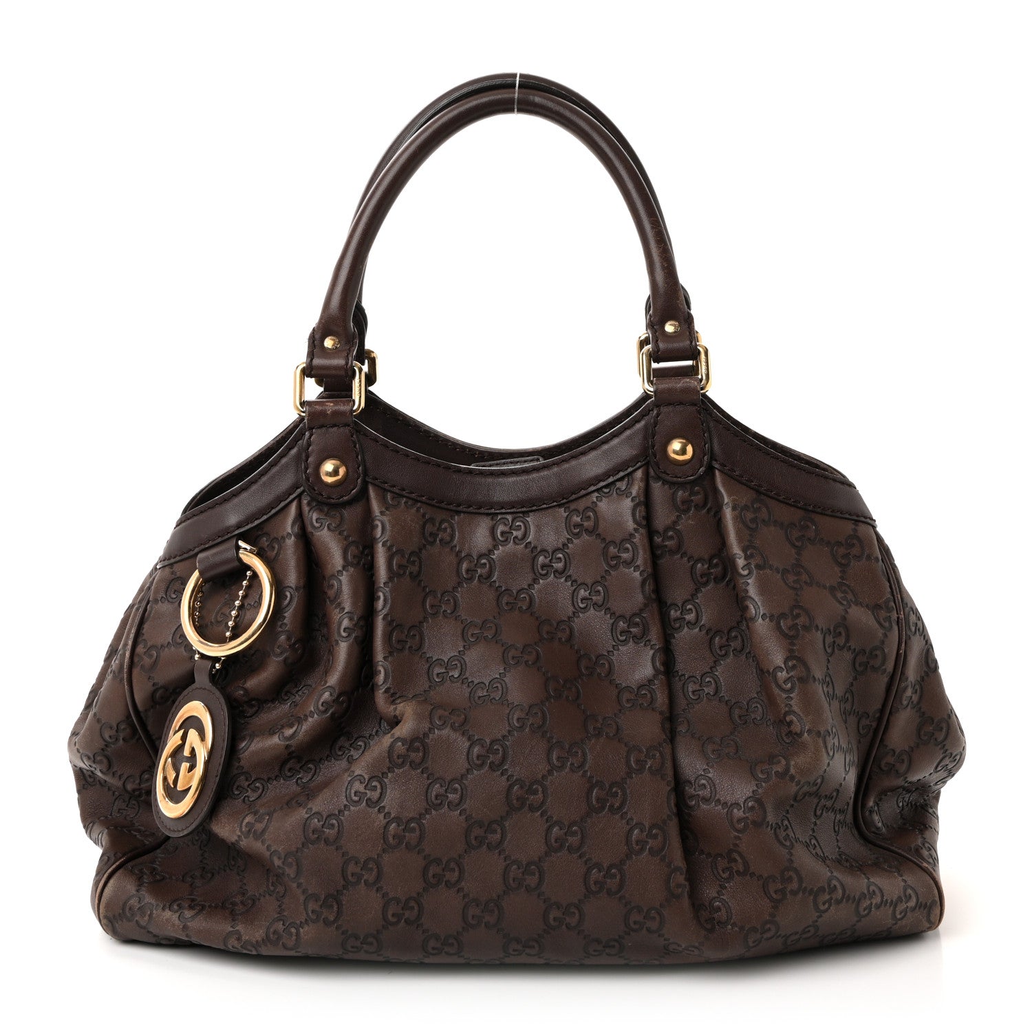 Gucci Guccissima Medium Sukey Tote Chocolate 1 of 9