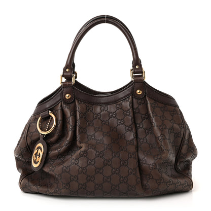 Gucci Guccissima Medium Sukey Tote Chocolate 1 of 9