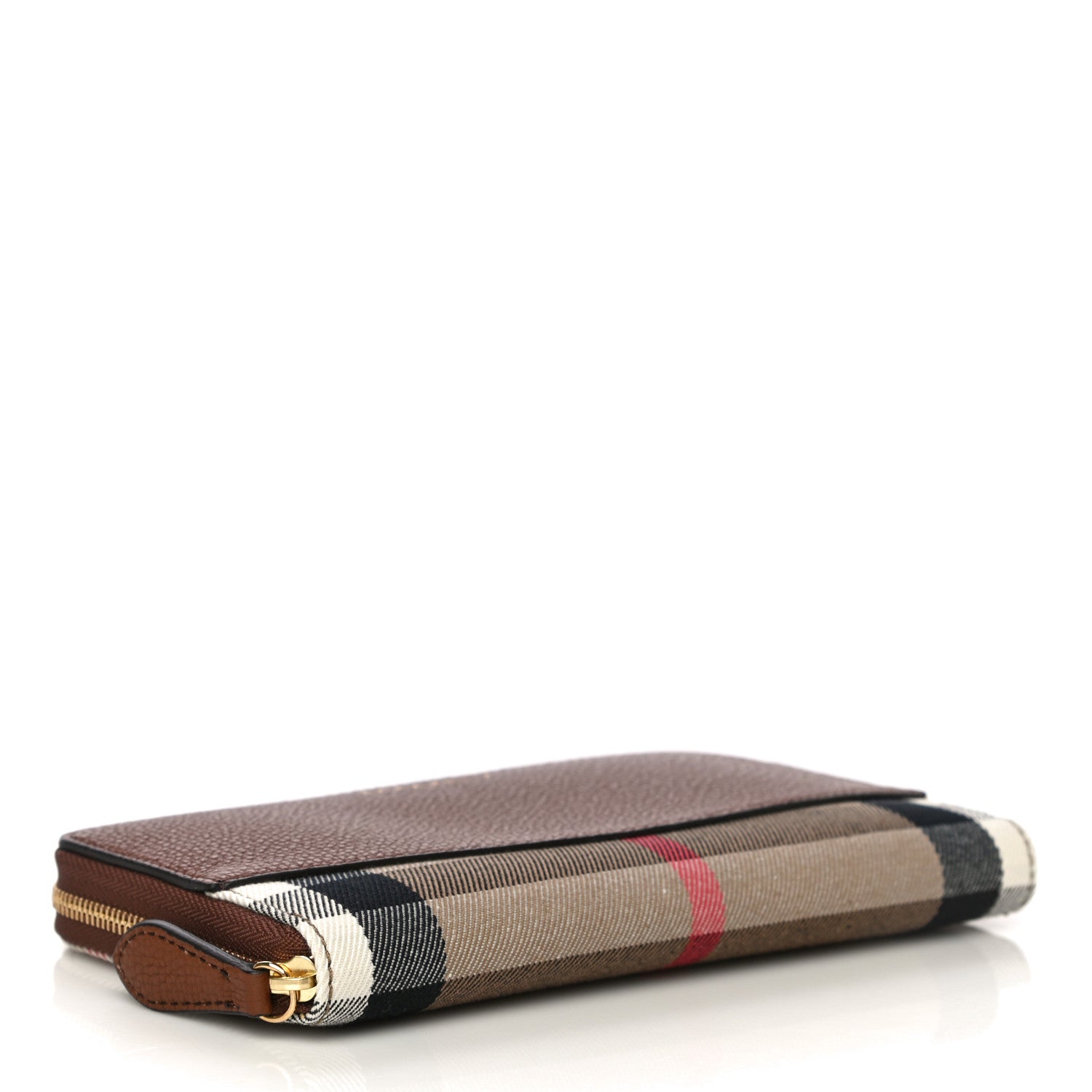 Burberry Calfskin House Check Elmore Zip Around Wallet Tan 4 of 9
