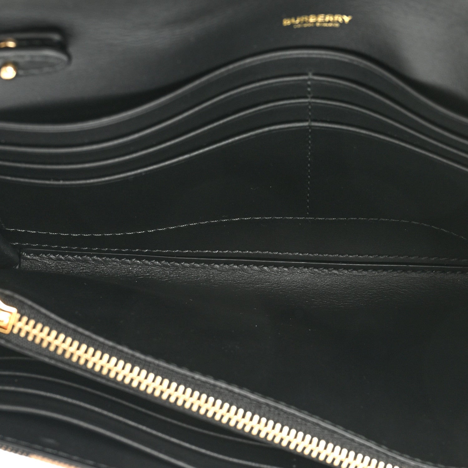 Burberry Calfskin House Check Hannah Wallet with Detachable Strap Black 7 of 10