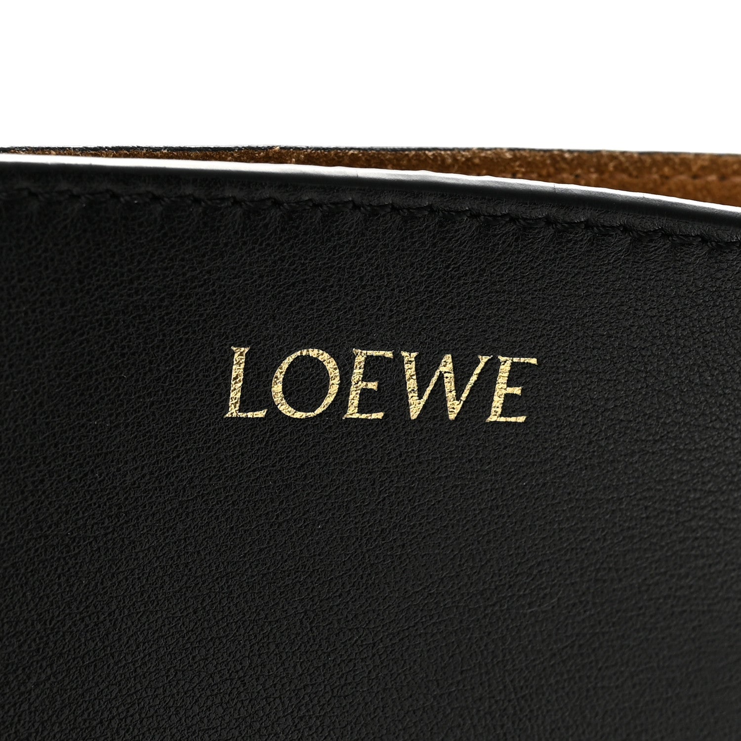 Loewe Shiny Calfskin Medium Puzzle Fold Tote Black 6 of 12