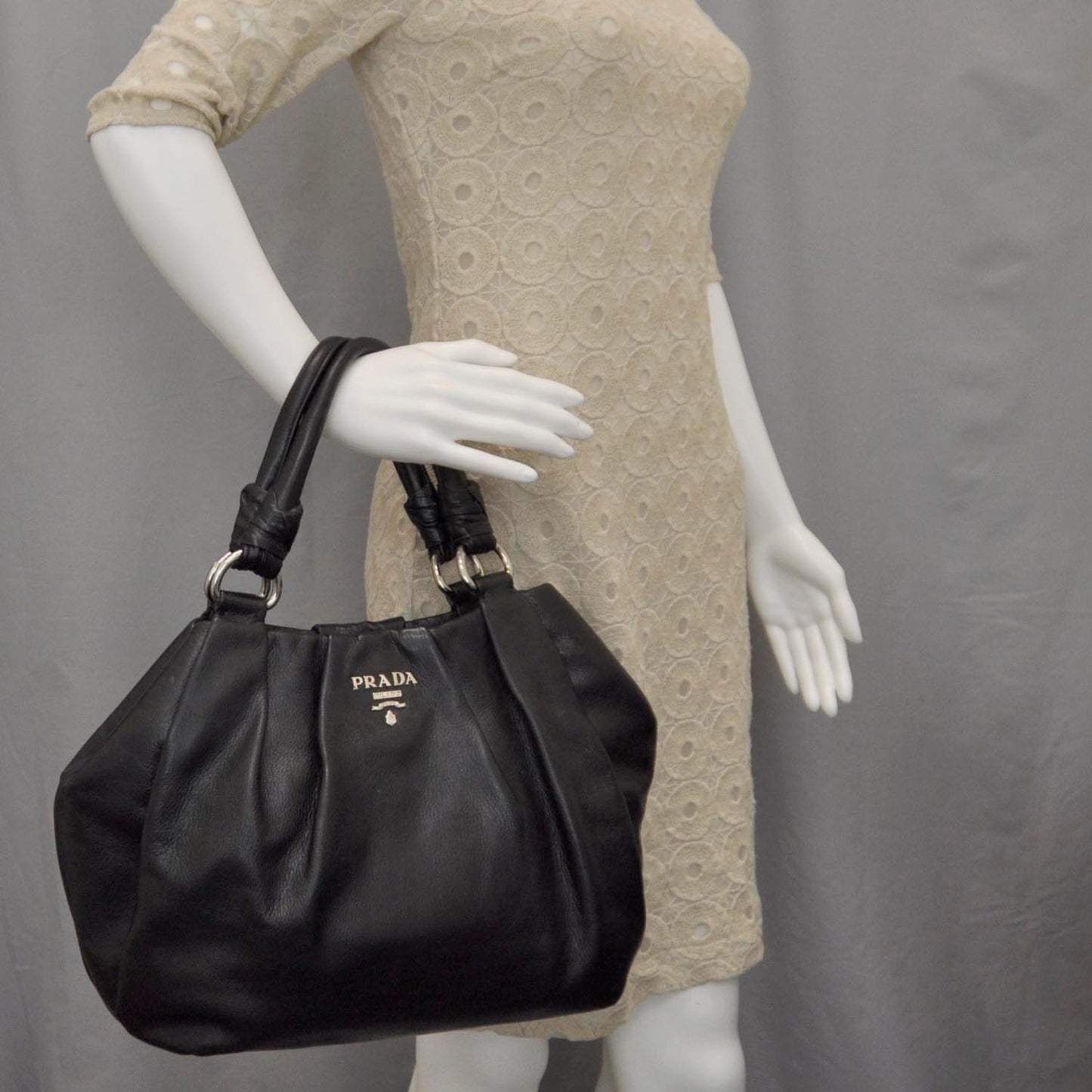 Leather Satchel Nero Black