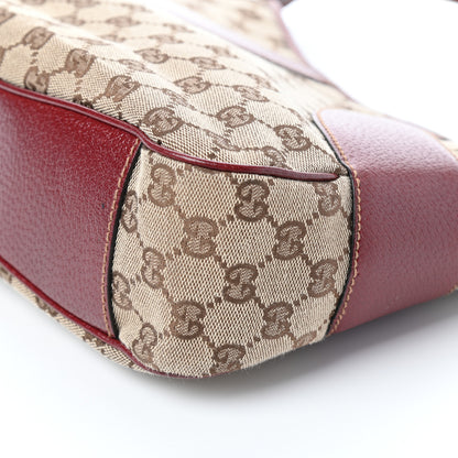 Gucci Monogram Calfskin Shoulder Bag Hobo Red 9 of 9