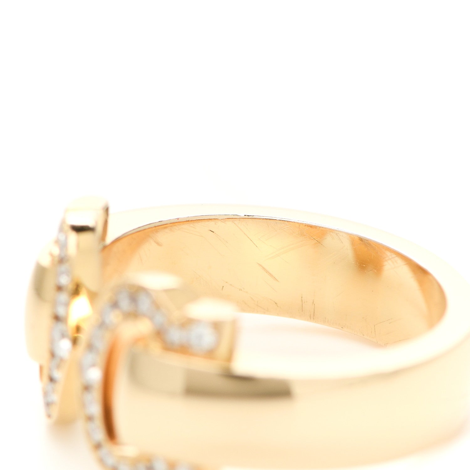 Cartier 18K Yellow Gold Diamond C De Cartier Ring 49 4.75 6 of 7