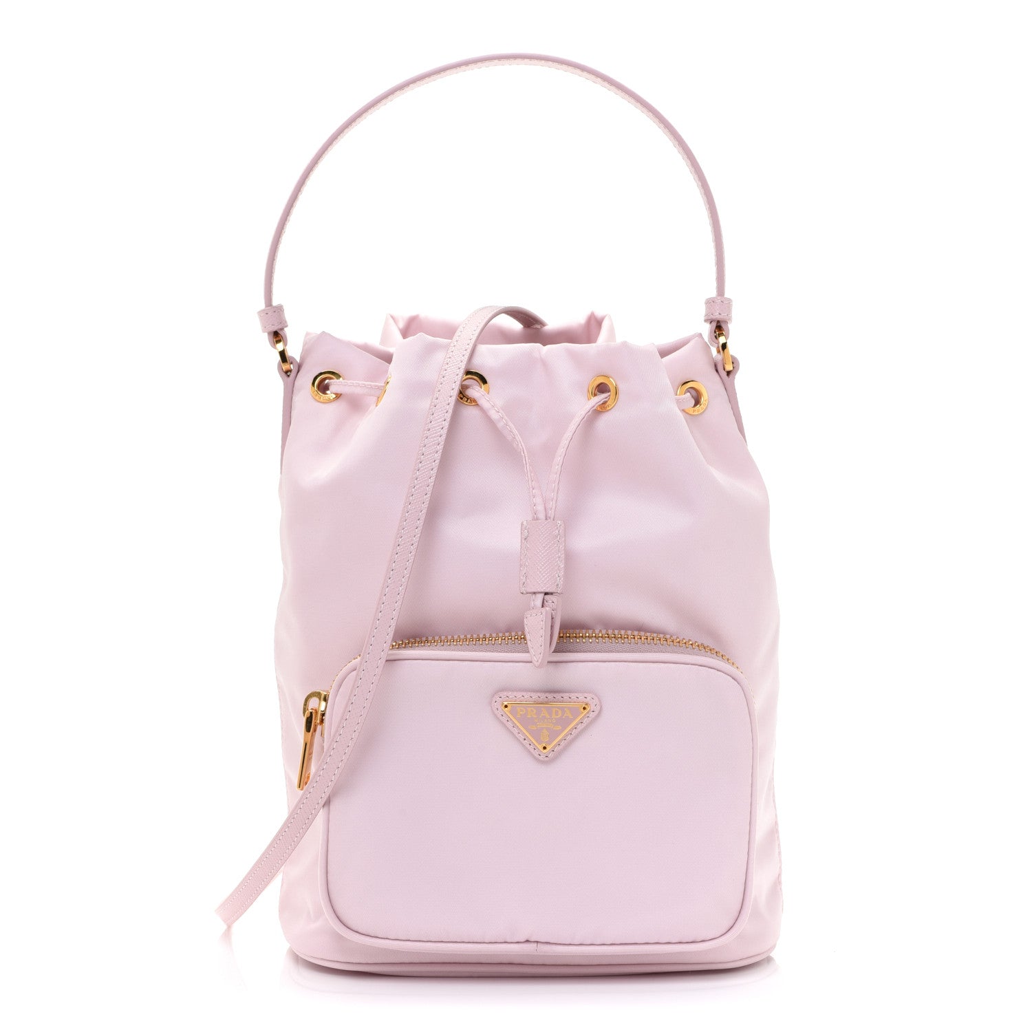 Prada Re-Nylon Saffiano Duet Bucket Crossbody Bag Alabastro 1 of 13