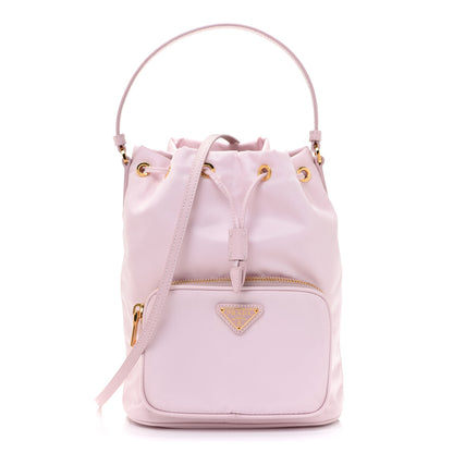 Prada Re-Nylon Saffiano Duet Bucket Crossbody Bag Alabastro 1 of 13