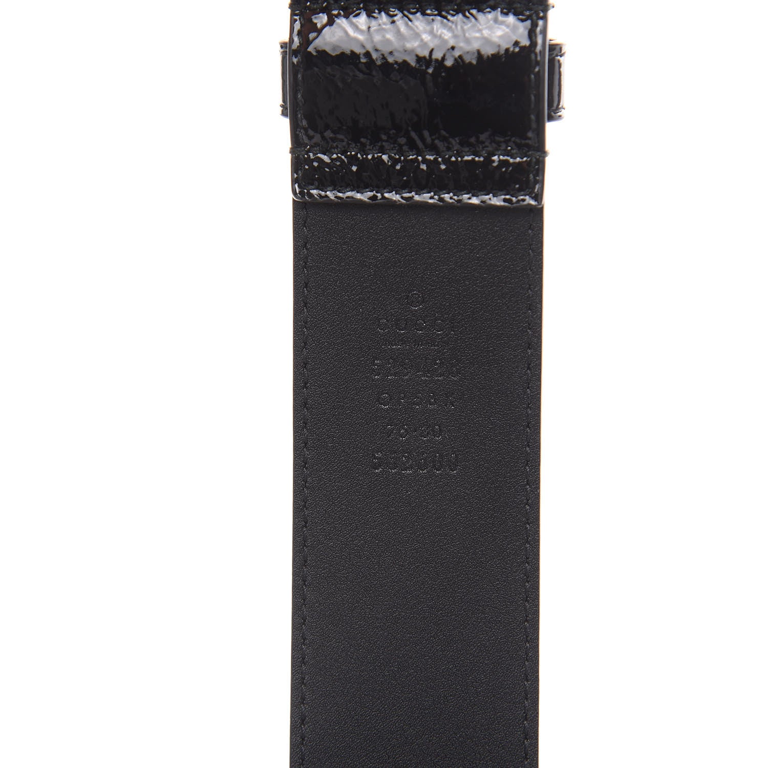 Gucci Patent Rubber Game Patch Logo Belt Bag 75 30 Black 8 of 11