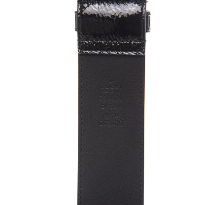 Gucci Patent Rubber Game Patch Logo Belt Bag 75 30 Black 8 of 11