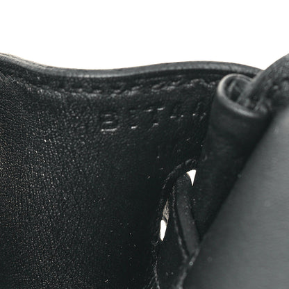 Hermes Toile Quadrille Swift Birkin 25 Black Menthe 7 of 13