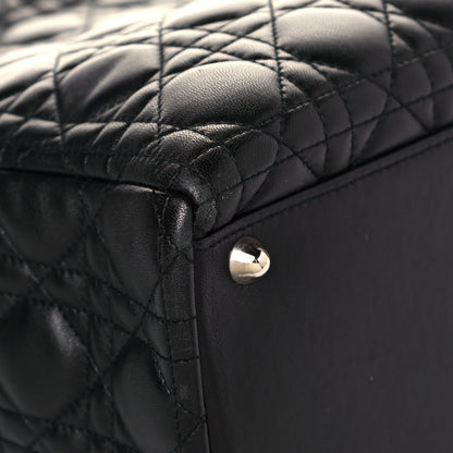 Christian Dior Lambskin Cannage Large Lady Dior Black 9 of 13