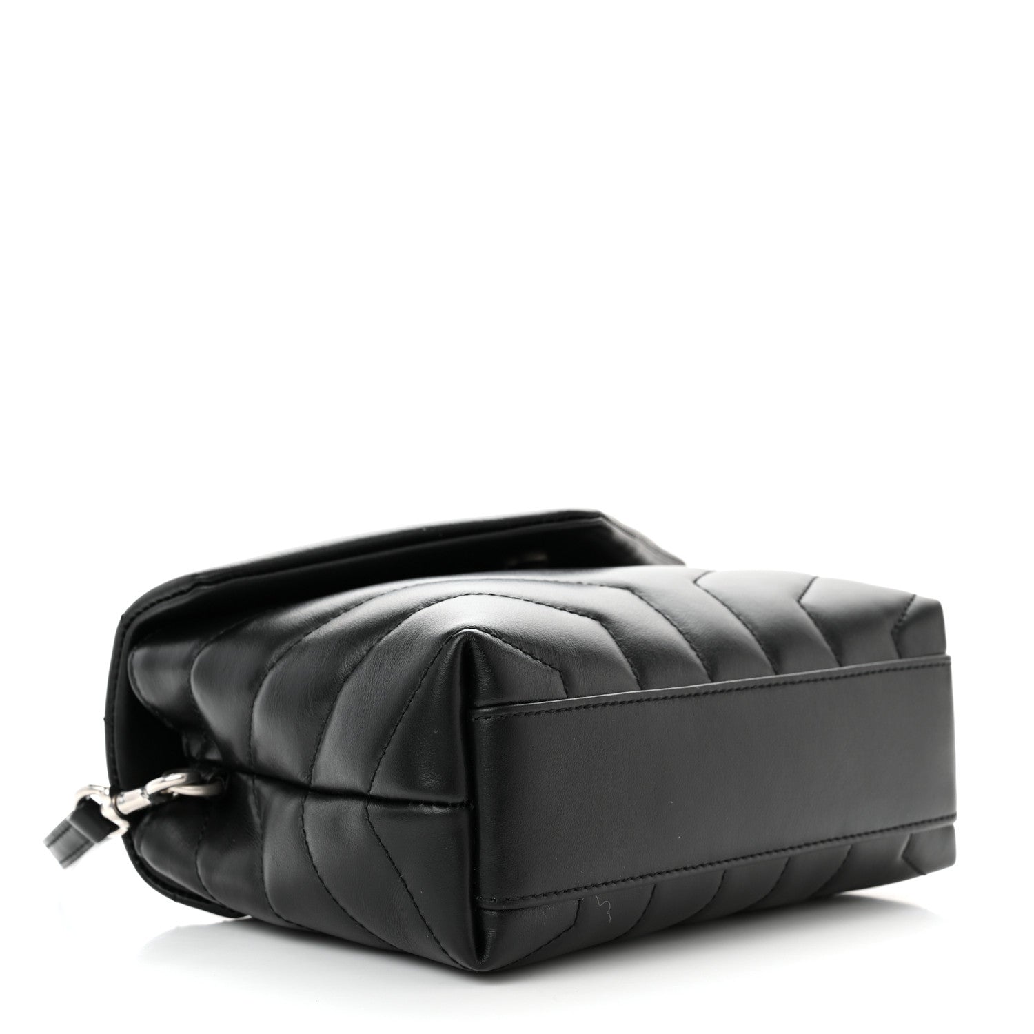 Saint Laurent Calfskin Y Quilted Monogram Toy Loulou Crossbody Bag Black 4 of 10