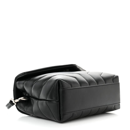 Saint Laurent Calfskin Y Quilted Monogram Toy Loulou Crossbody Bag Black 4 of 10