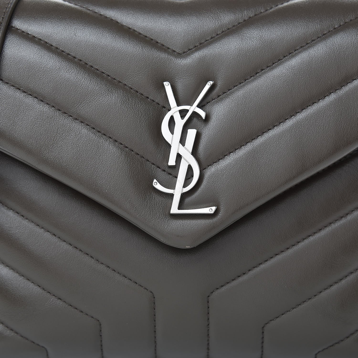 Saint Laurent Calfskin Y Quilted Monogram Small Loulou Chain Satchel Faggio 9 of 11