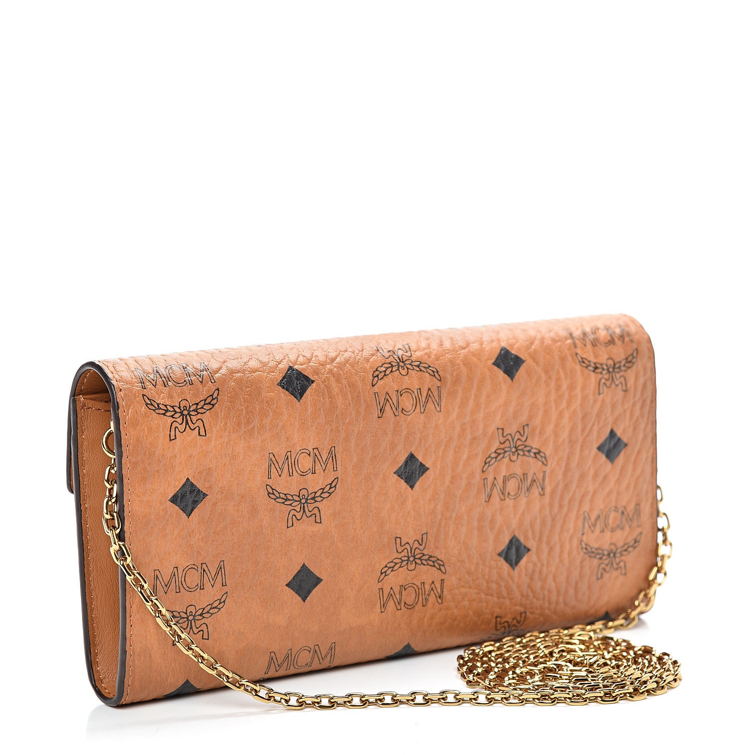 MCM Visetos Large Patricia Wallet On Chain Cognac 2 of 10