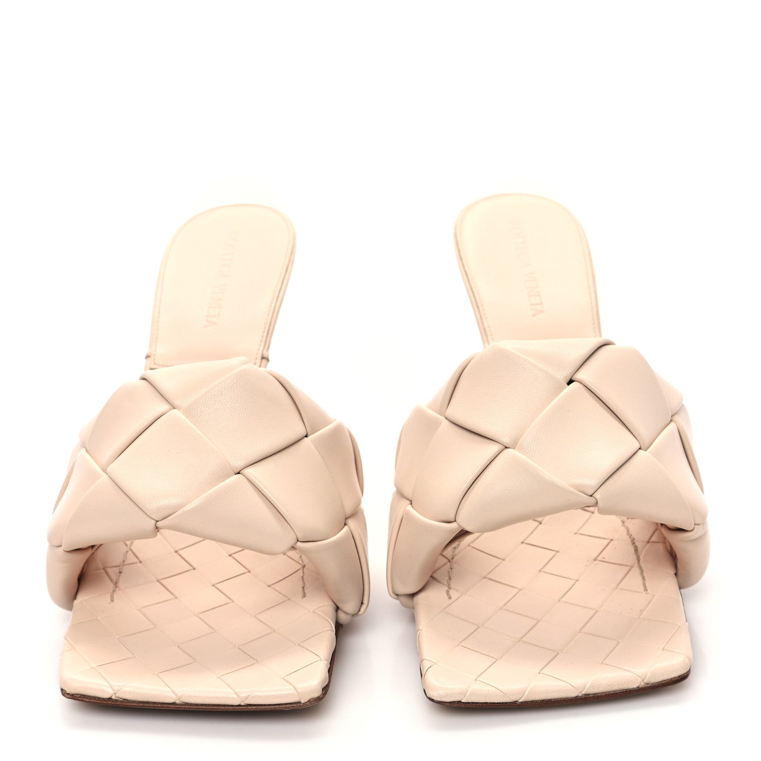 Bottega Veneta Nappa Maxi Intrecciato Lido Mule Sandals 40 Cipria 2 of 8