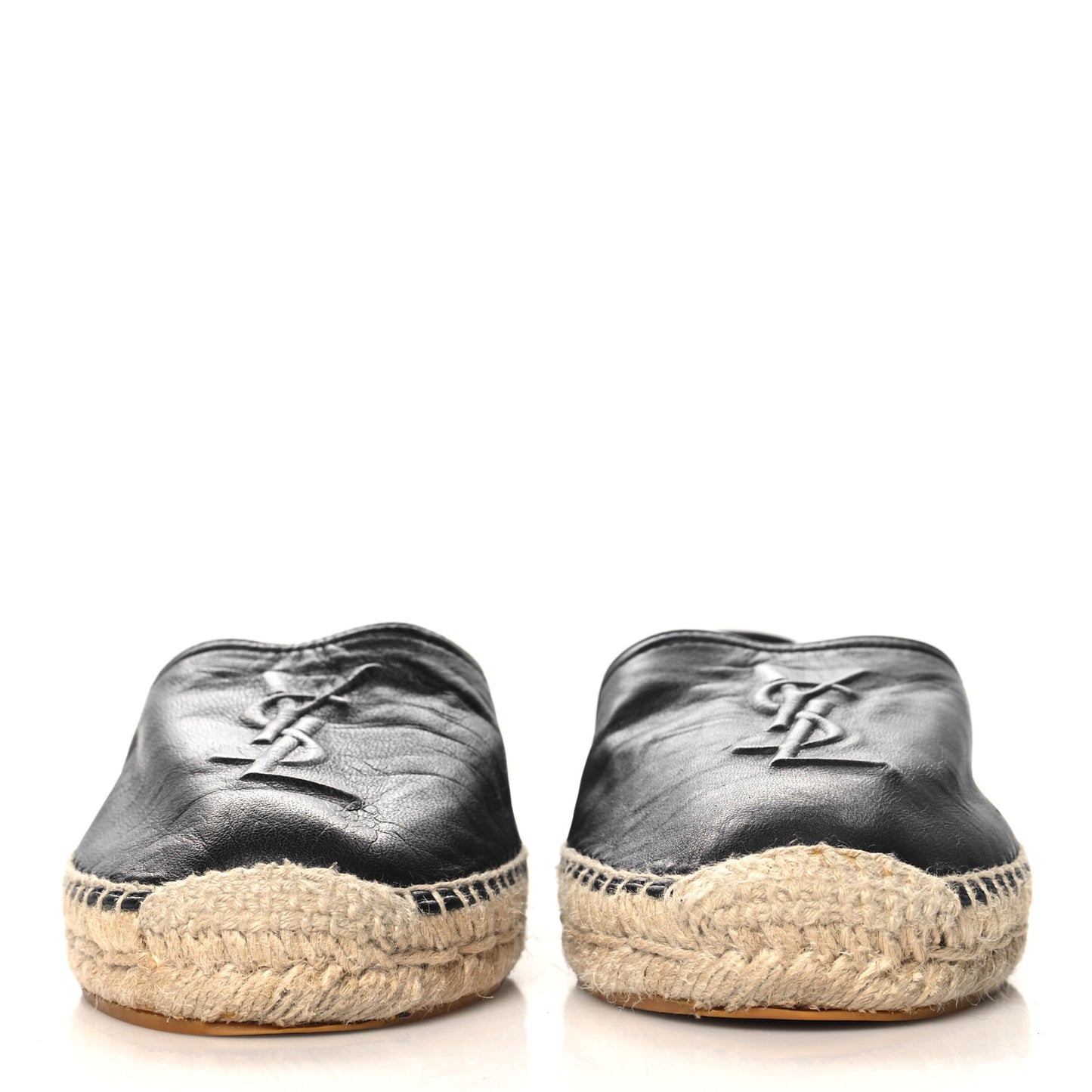Lambskin Monogram Espadrilles 37.5 Black