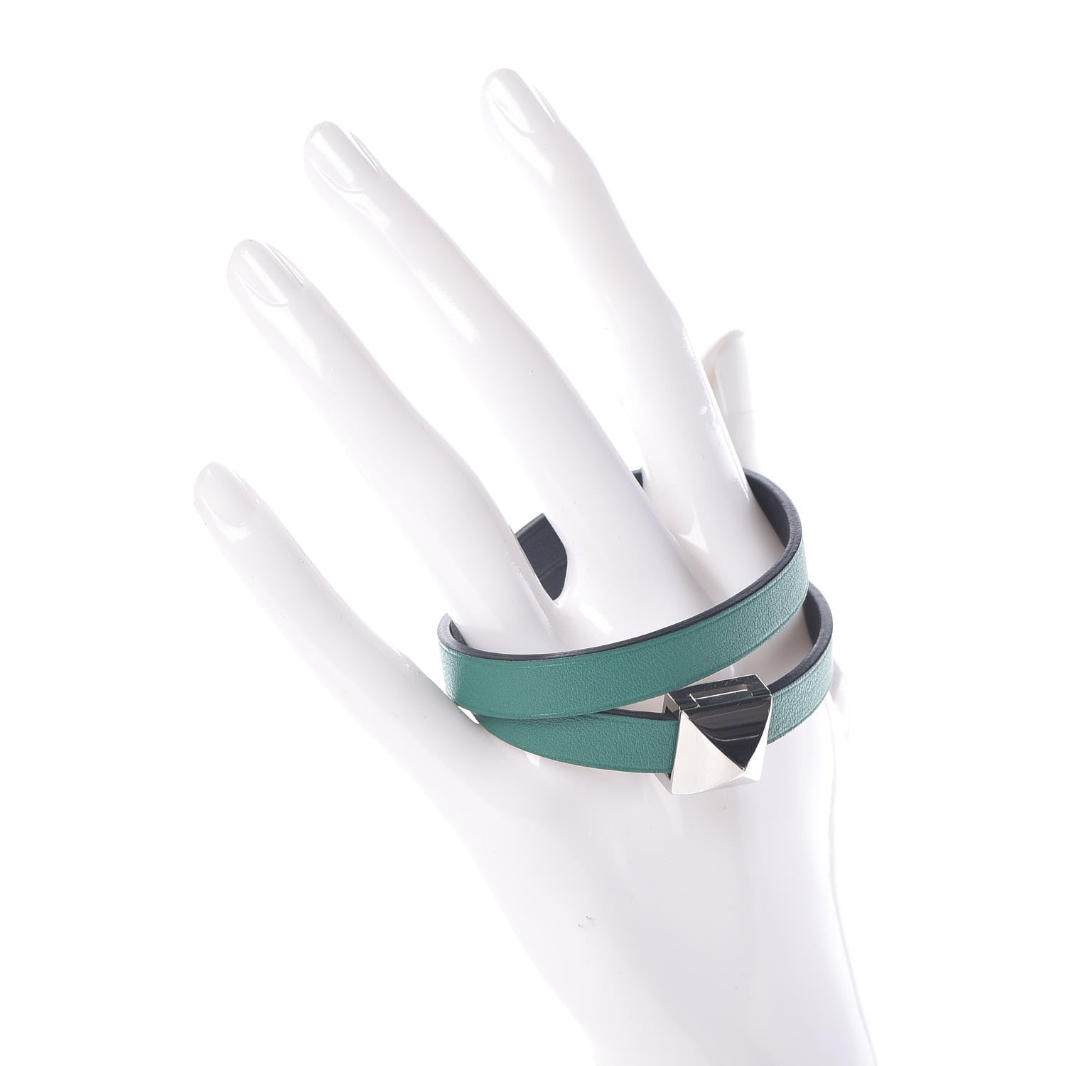 Hermes Swift Medor Infini Double Wrap Bracelet T2 Vert Vertigo 2 of 6