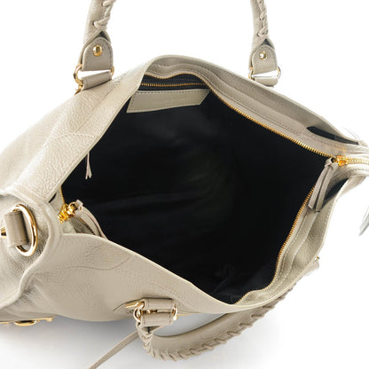 Balenciaga Chevre Gold Metallic Edge Hardware City Beige Liege 5 of 7