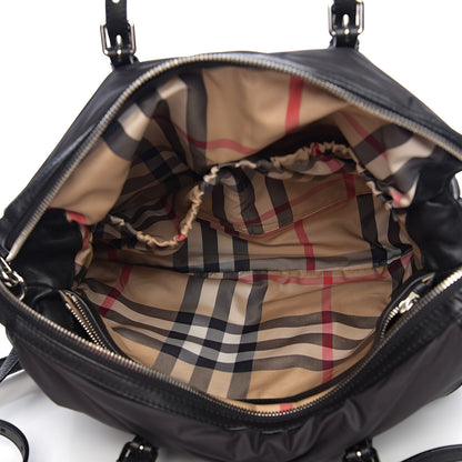 Burberry Nylon House Check Quilted Abbey Diaper Bag Black 5 of 9