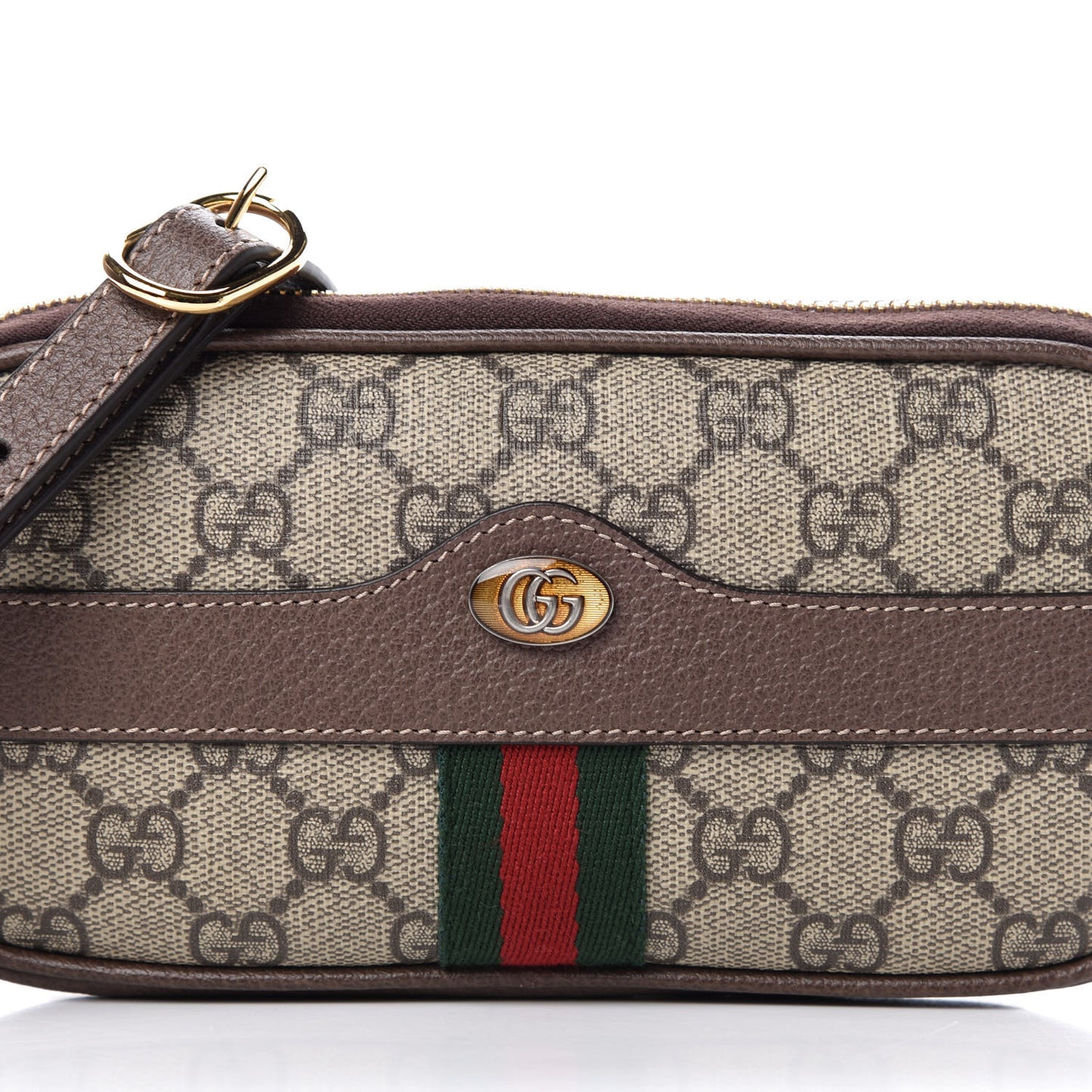 GG Supreme Monogram Web Mini Ophidia GG Bag Brown