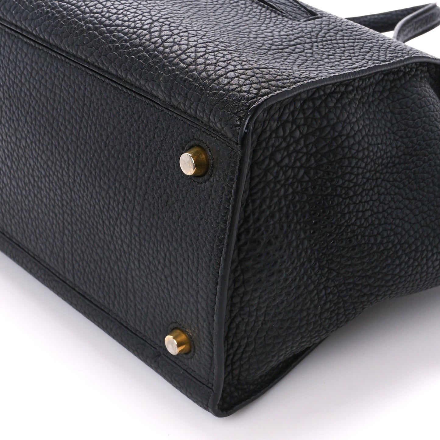 Bullhide Calfskin Medium Ring Bag Black