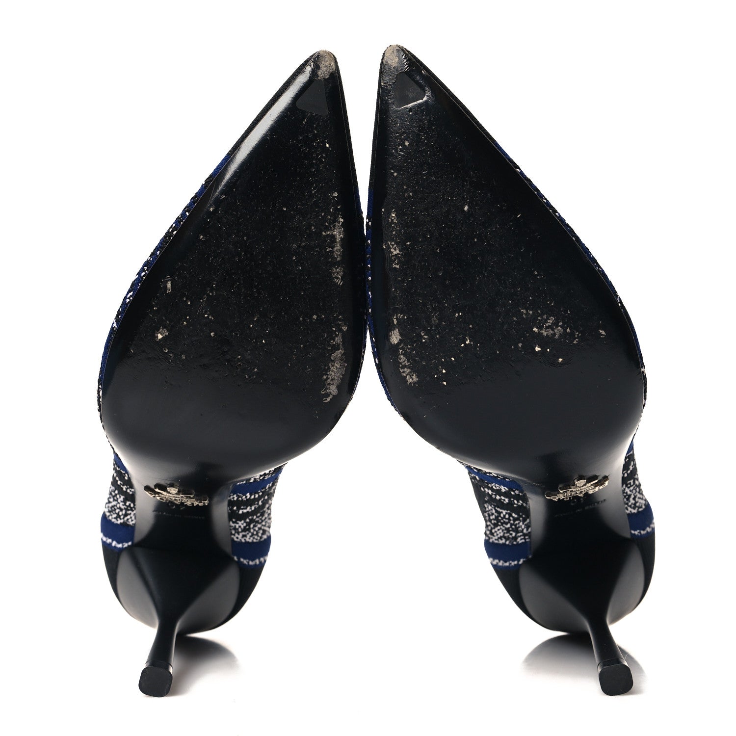 Prada Knit Pumps 40 Indaco Black 5 of 8