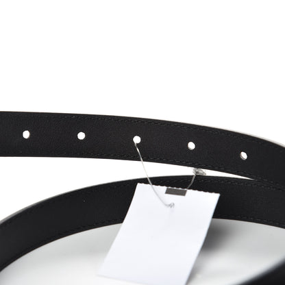Gucci Moon Calfskin Pearl Double G 20mm Belt 80 32 Black Cream 4 of 6