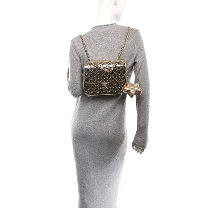 Chanel Mirror Calfskin Metallic Calfskin Quilted Hollywood Boulevard Backpack With Coin Purse Gold 3 of 12