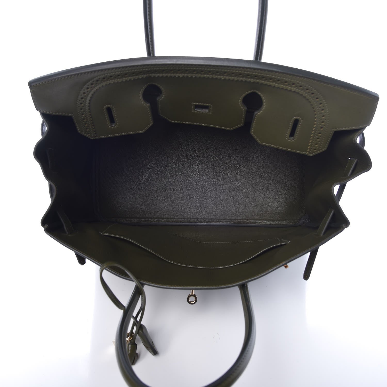 Hermes Tadelakt Ghillies Birkin 35 Olive 4 of 10