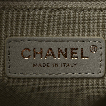 Chanel Mixed Fibers Deauville Tote Navy Blue 6 of 11
