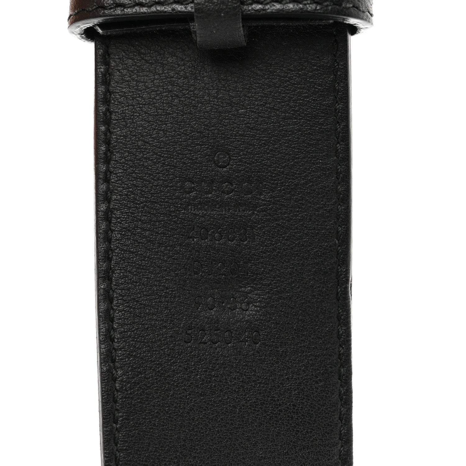Gucci Textured Calfskin Double G 40mm Belt 90 36 Black 3 of 4
