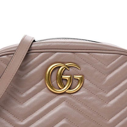 Gucci Calfskin Matelasse Small GG Marmont Chain Shoulder Bag Porcelain Rose 10 of 11