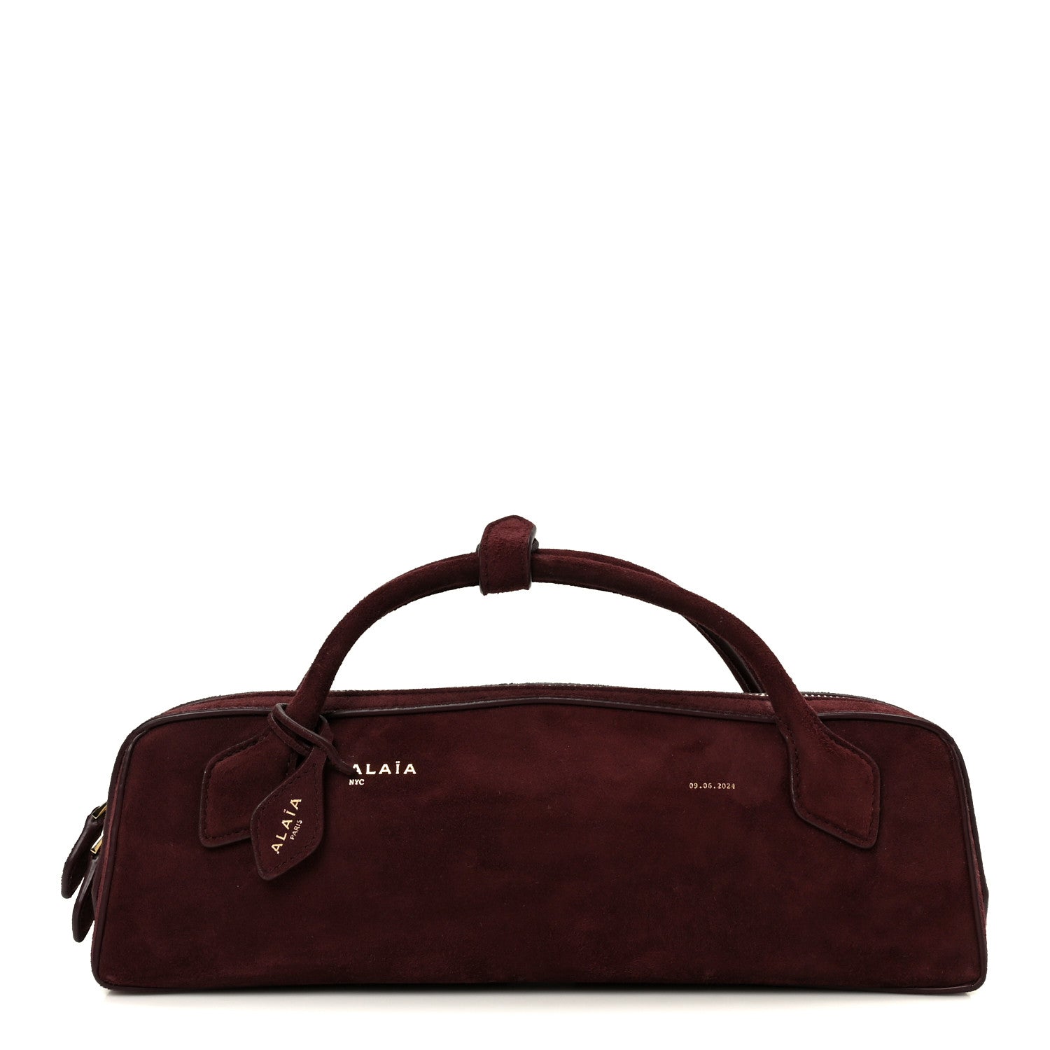 Alaia Suede Goatskin Le Teckel Clutch Rouge Grenat 1 of 11