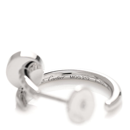 Cartier 18K White Gold Juste Un Clou Hoop Earrings 5 of 6