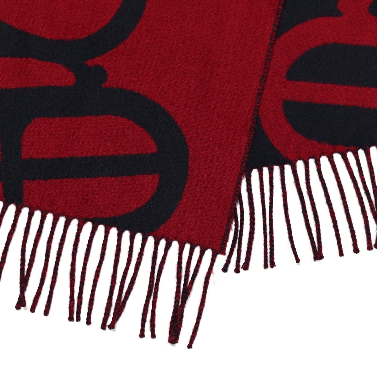Cashmere Boucles et Camails Muffler Marine Bordeaux