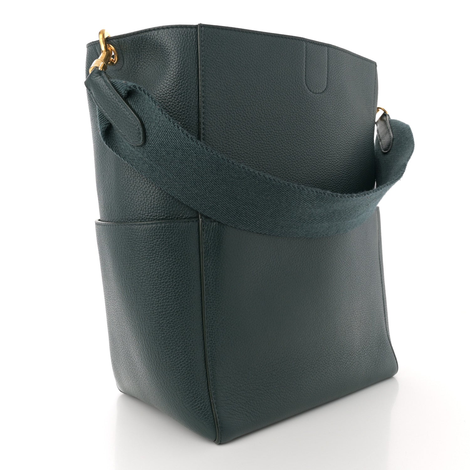 Celine Soft Grained Calfskin Sangle Bucket Bag Amazone 3 of 12