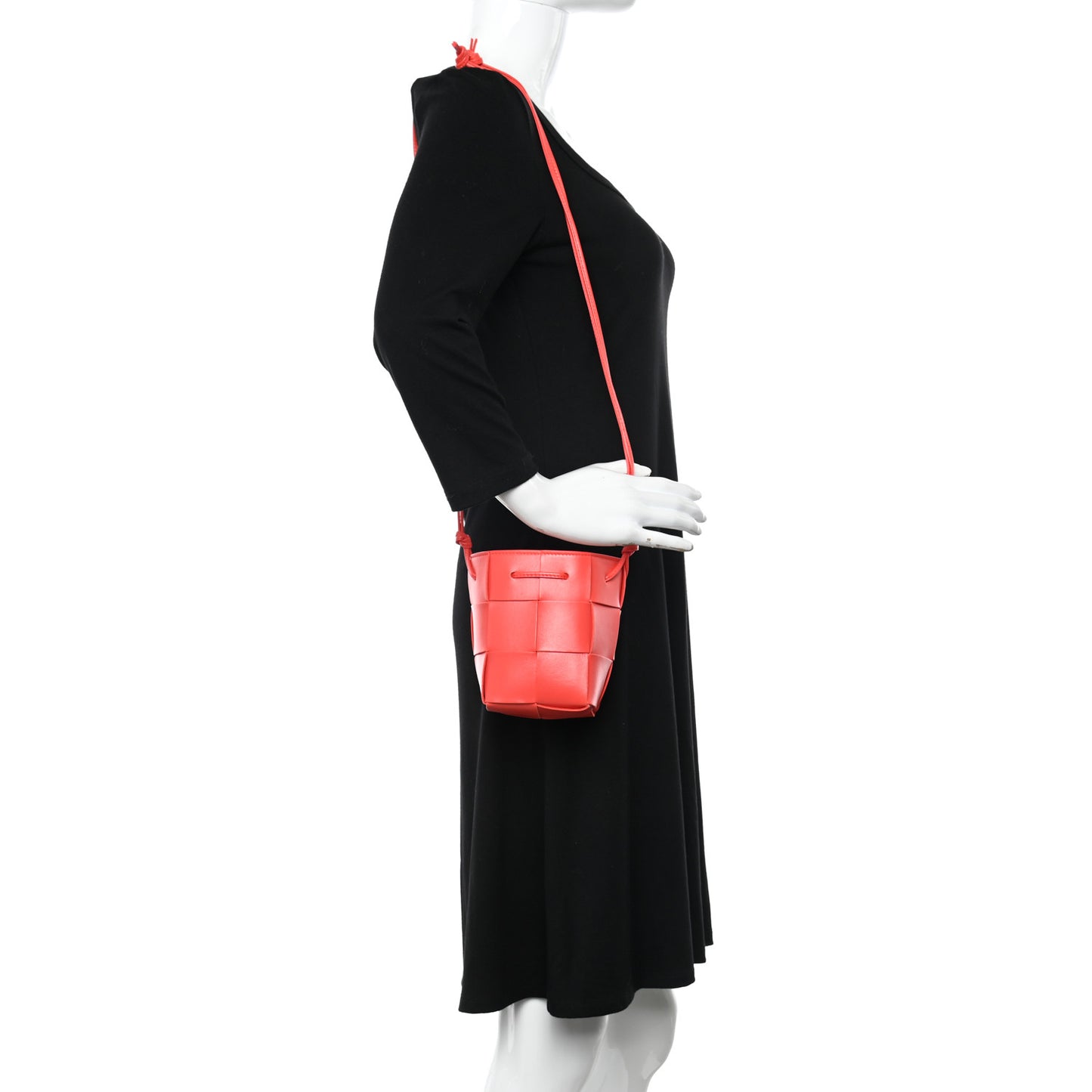 Nappa Maxi Intrecciato Mini Cassette Bucket Bag Sunburst
