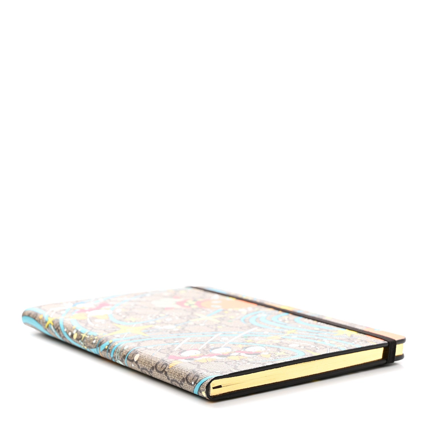 Gucci X DISNEY GG Supreme Monogram Donald Duck Notebook Beige Multicolor New Acero 4 of 8
