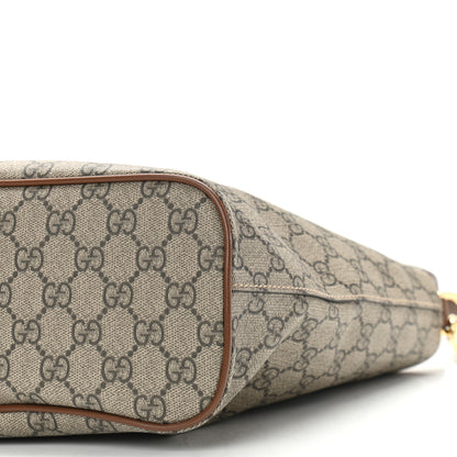 Gucci Soft GG Supreme Monogram Small Crossbody Tote Beige Cuir 10 of 11
